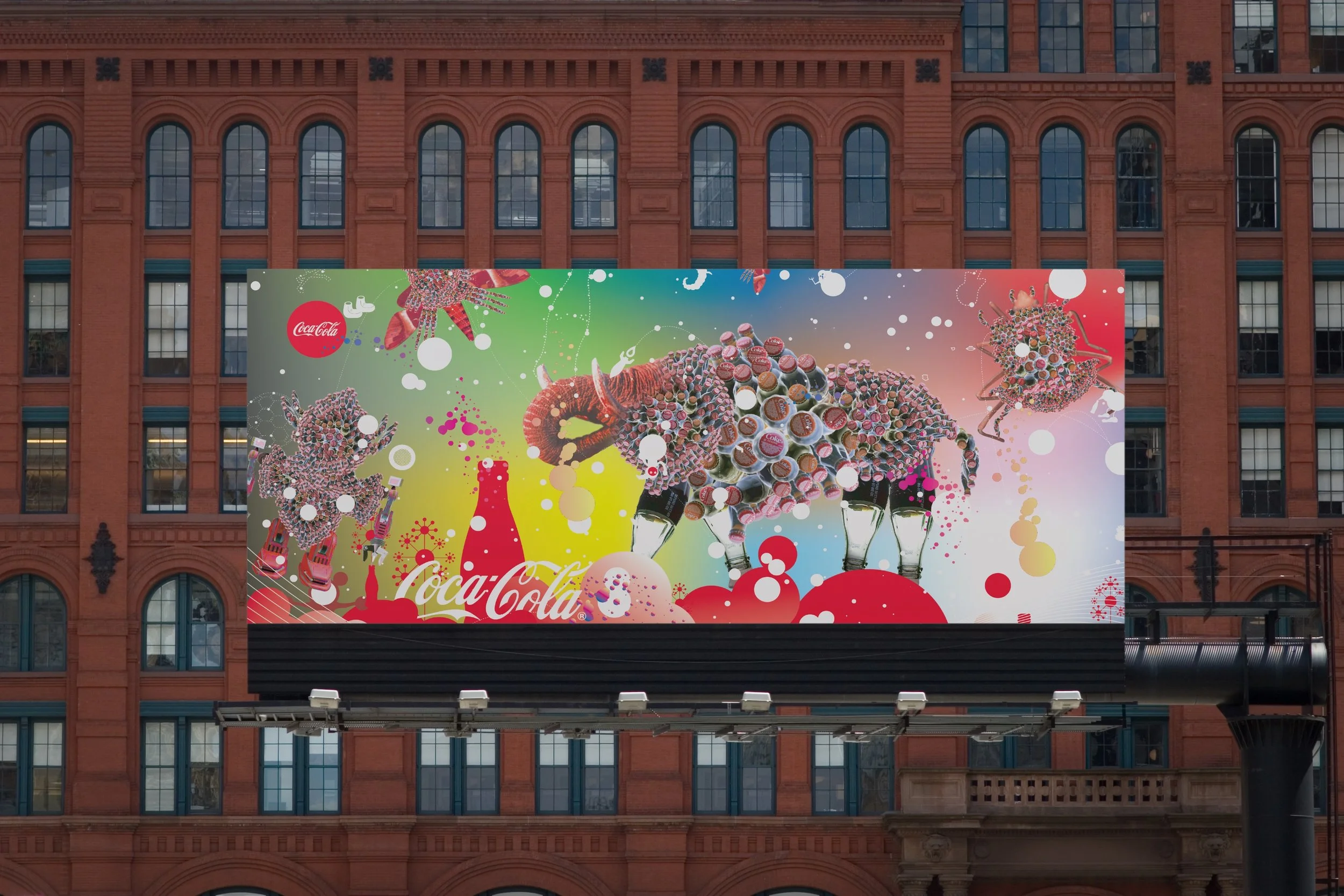 Coca-Cola Animal World elephant billboard