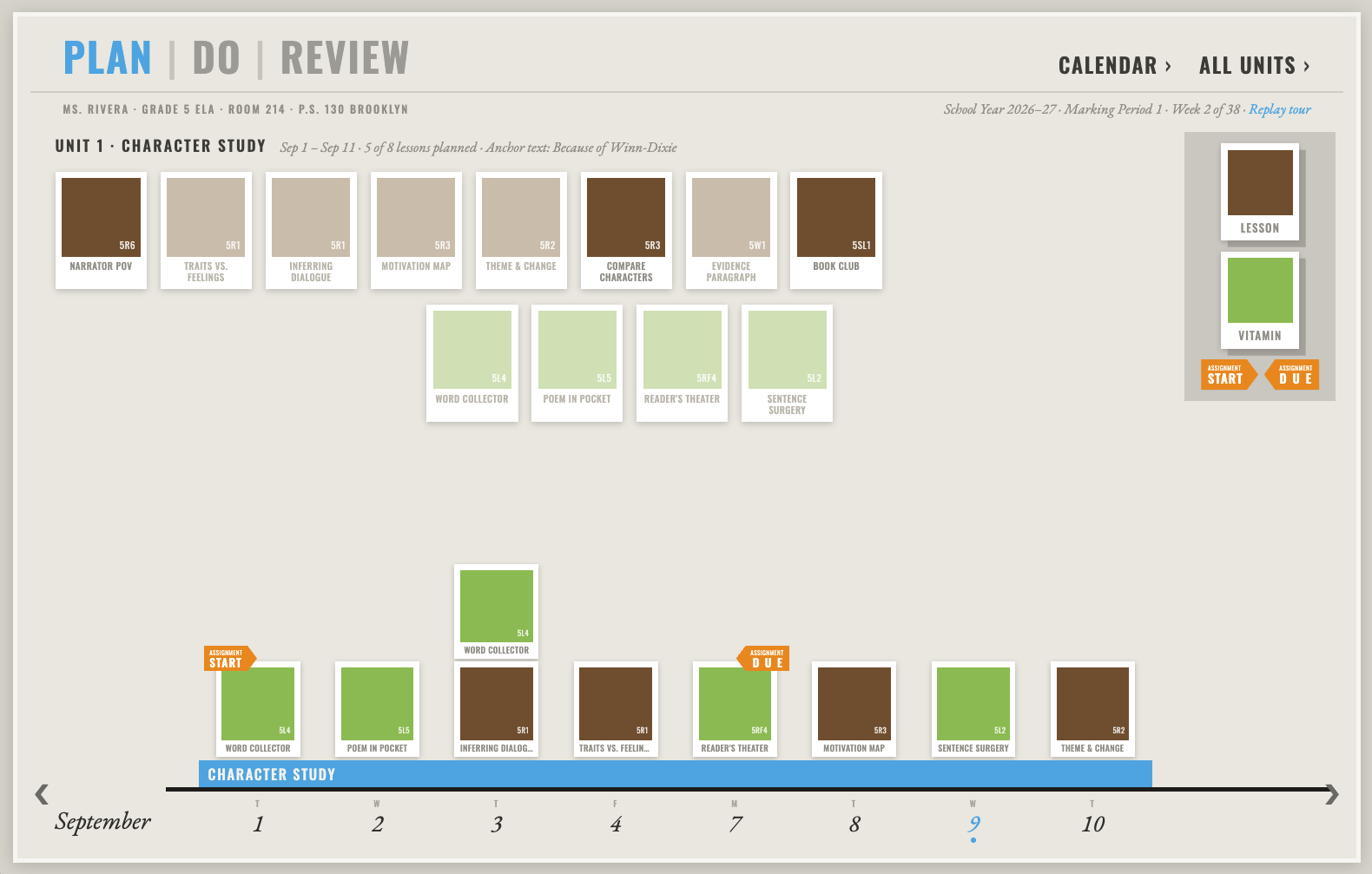 EduTrack screenshot 01 — lesson planning interface
