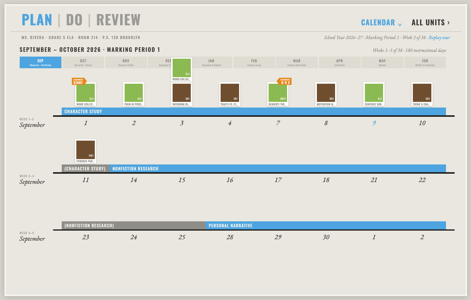 EduTrack screenshot 06 — semester overview