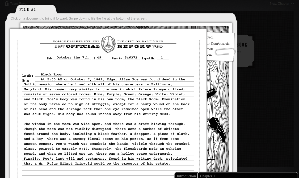 Edgar Allan Poe Quest — Screen 02