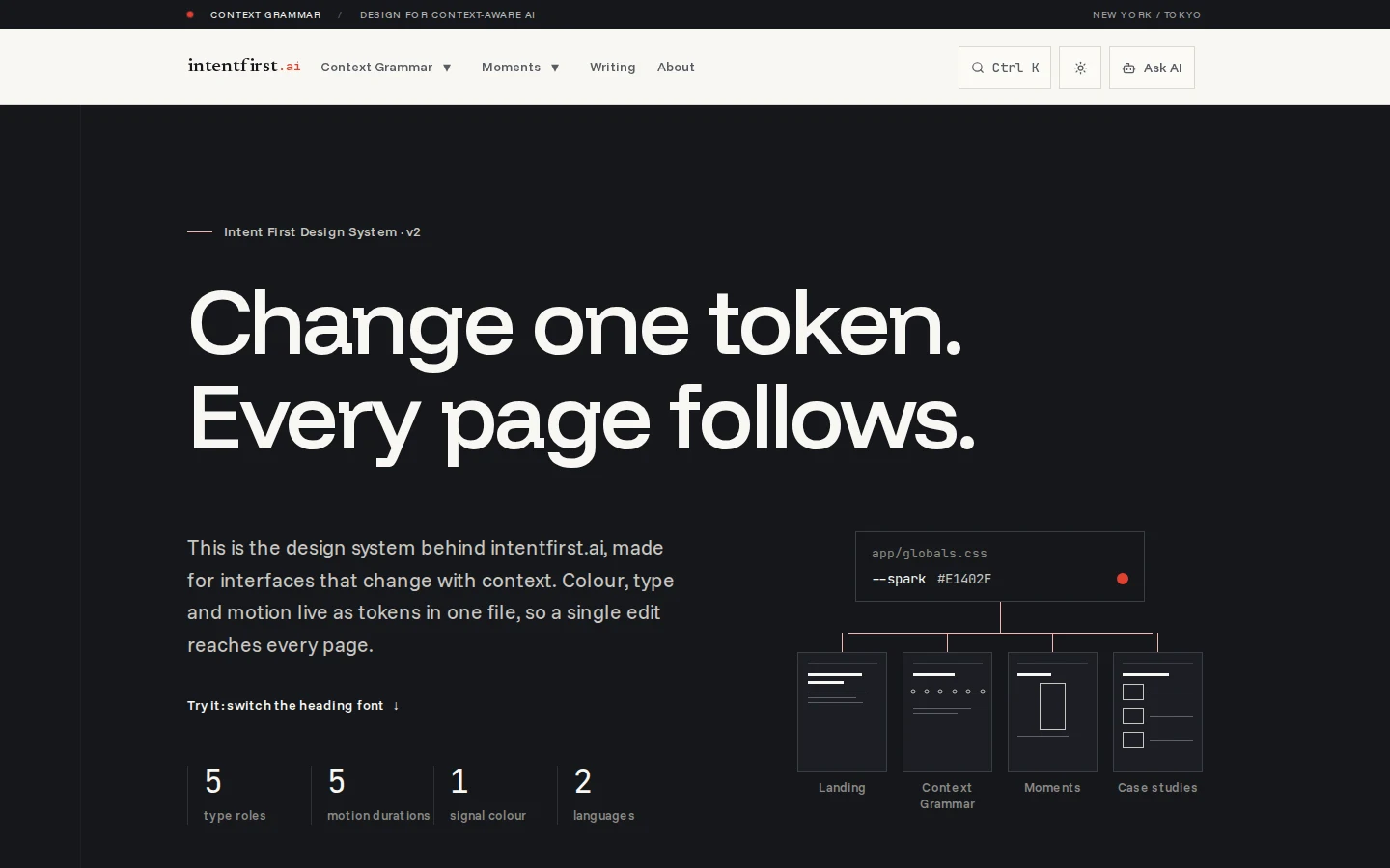 Design system on intentfirst.ai