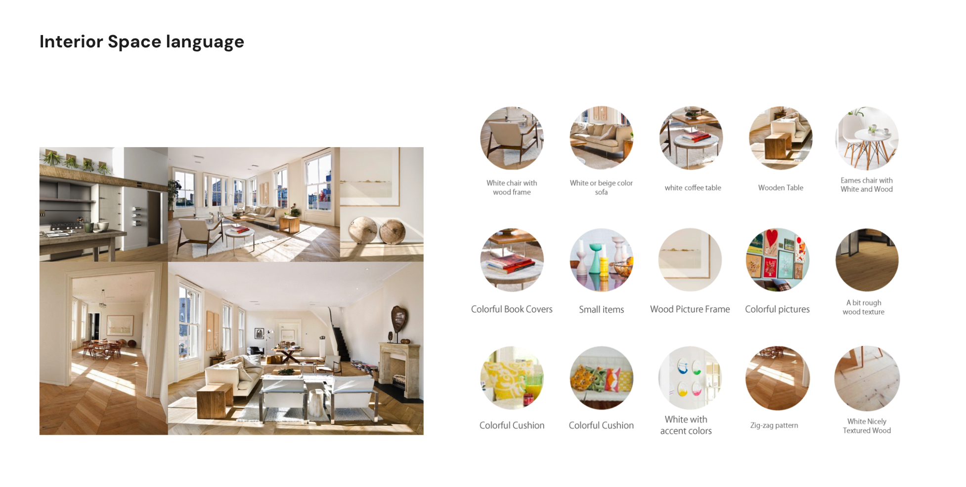 Kitadoko interior space language mood board