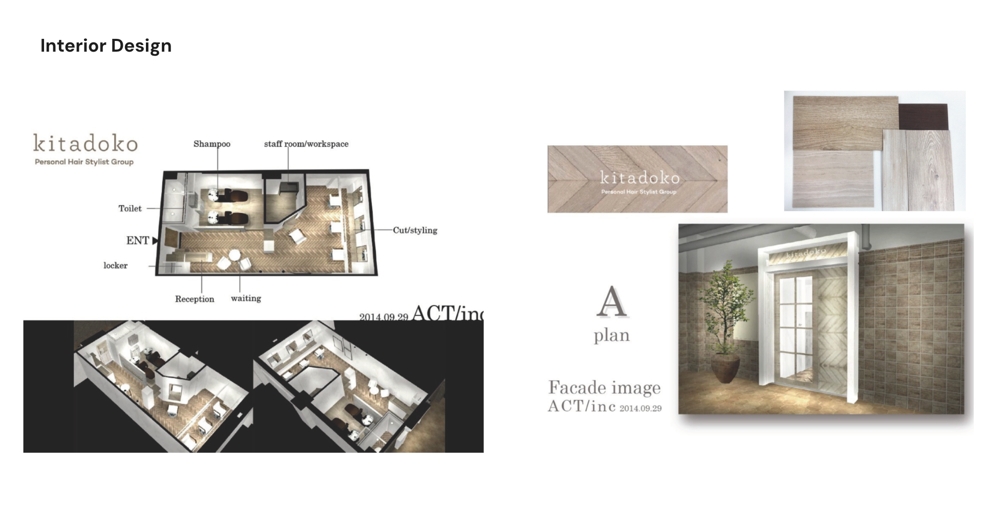 Kitadoko interior floor plan and facade render