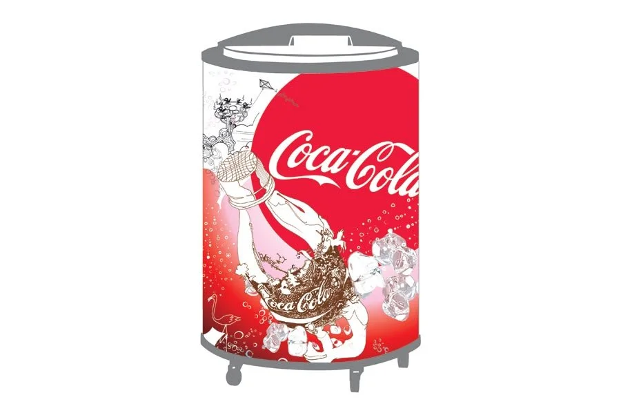Coca-Cola SketchVibe barrel cooler