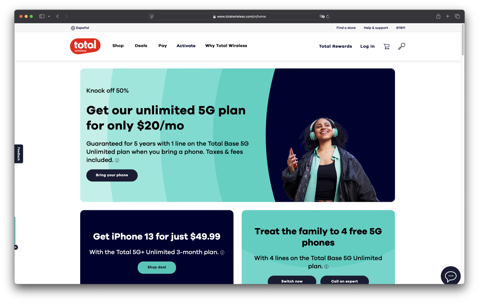 Homepage — desktop