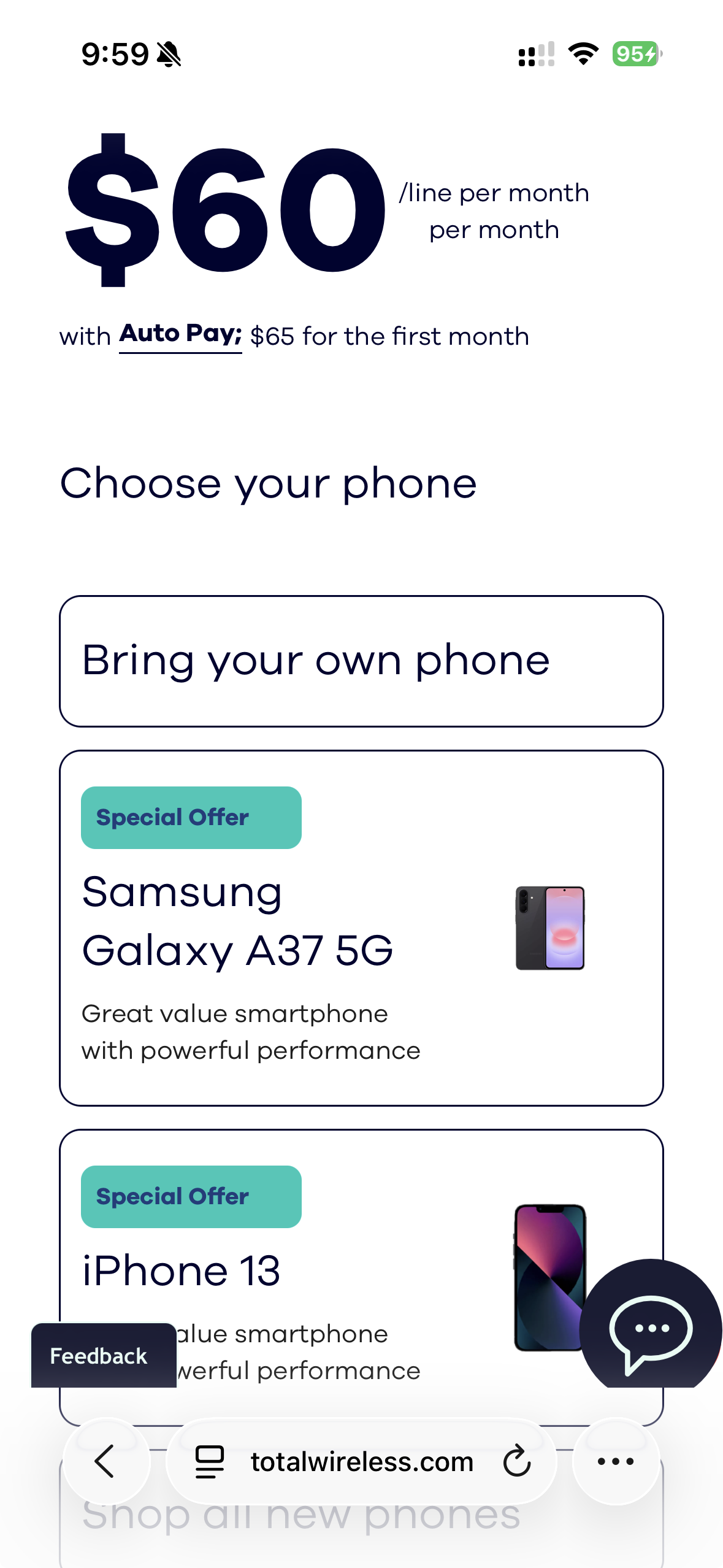 Choose your phone — mobile