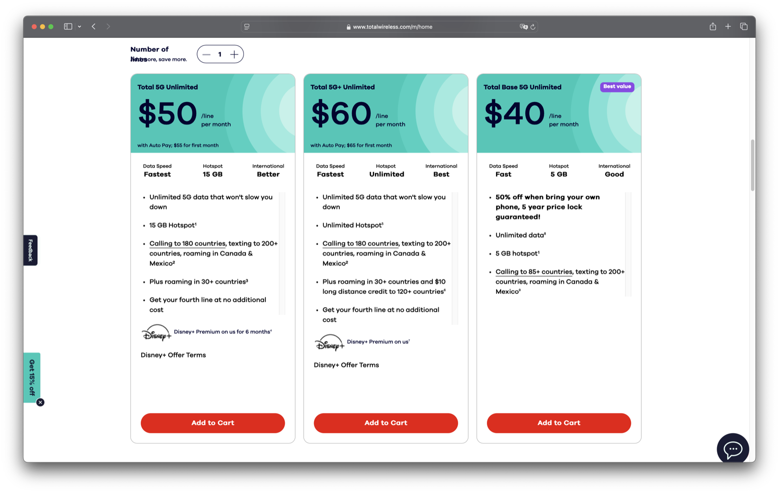 Design system — plan listing page rendered from the component registry, desktop