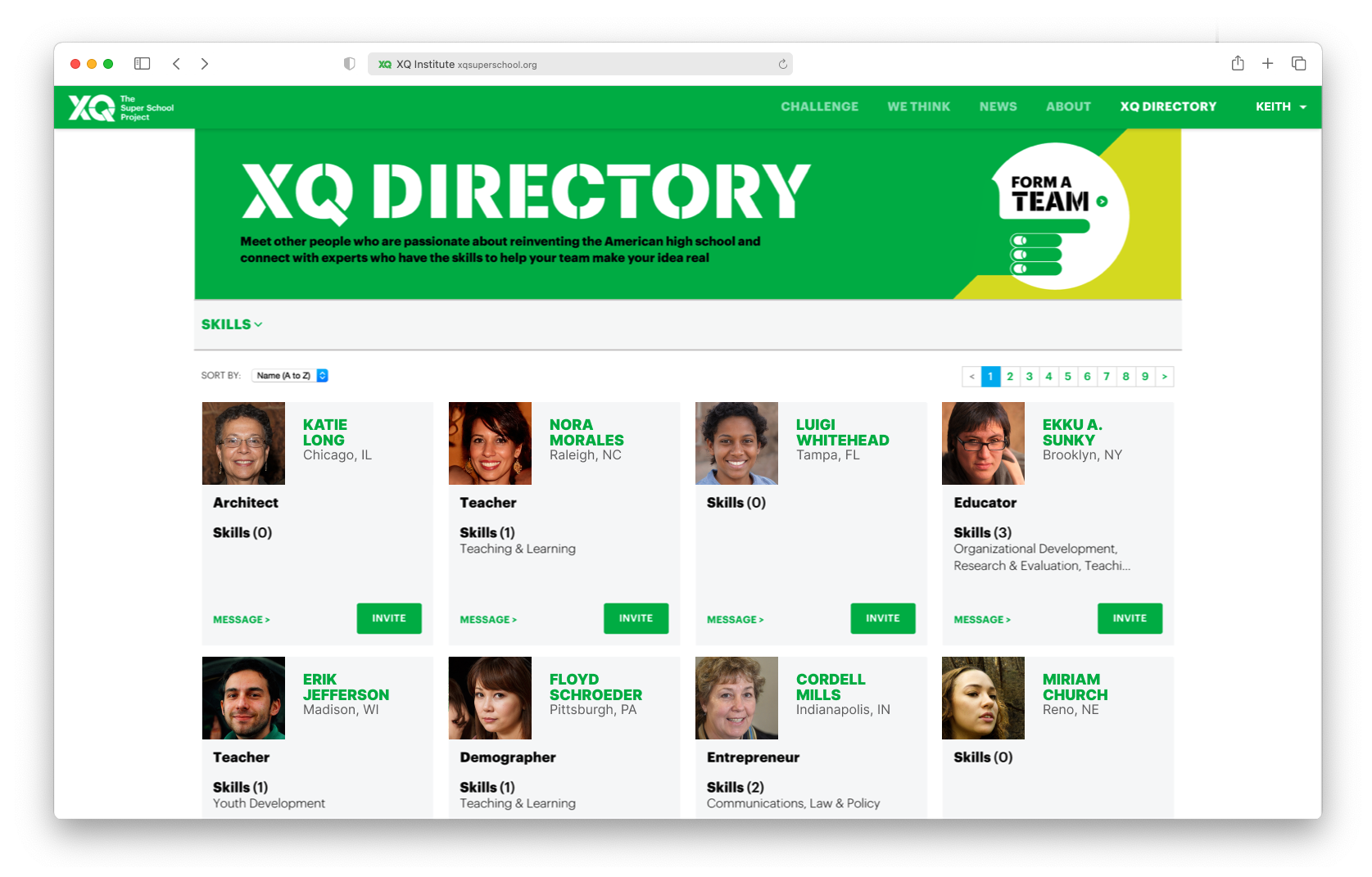 XQ Directory web page 0